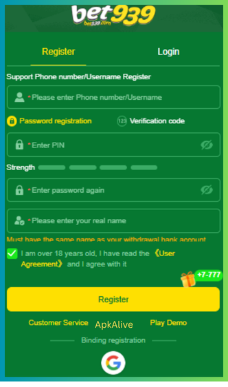 BET939 Login